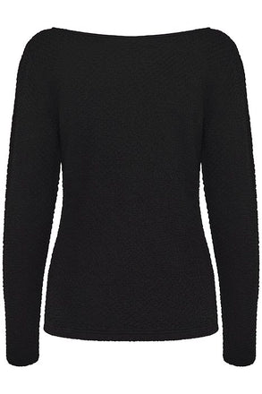 Ichi IHMargita Long Sleeve Top-Black