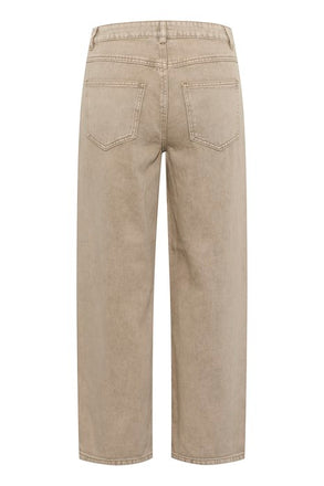 Kaffe Rania High Waisted Jeans- Washed Light Brown