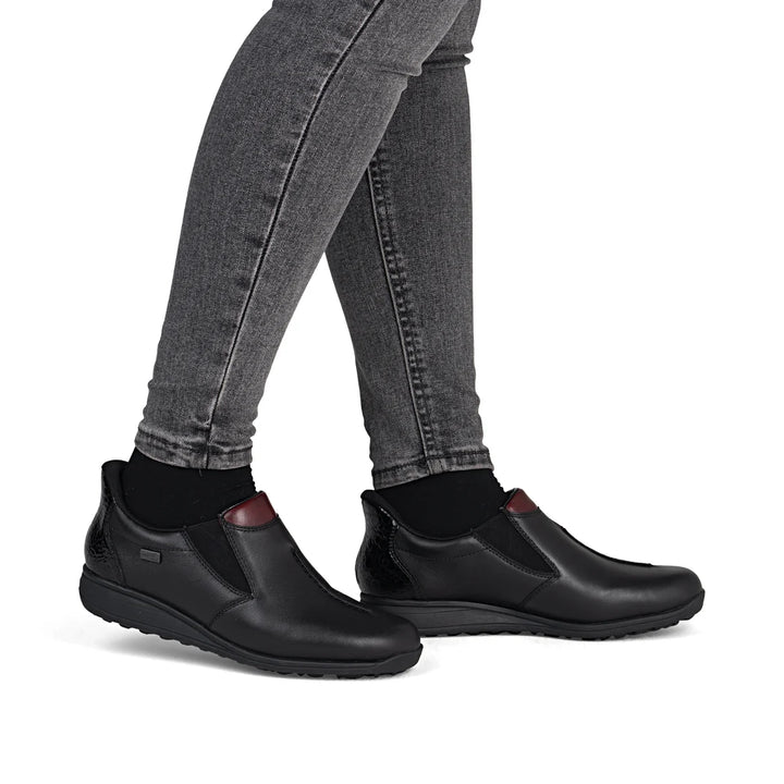 Rieker Slip on Shoe- Black