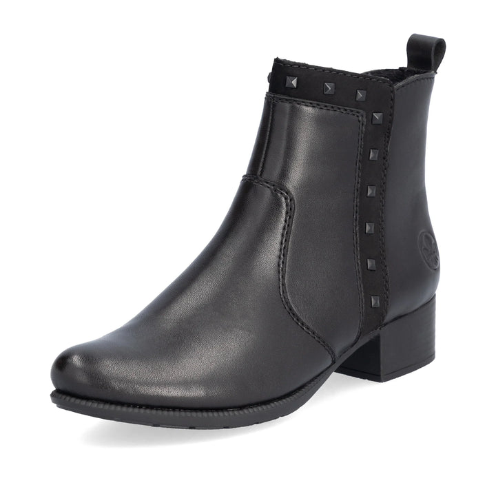 78657-00 Rieker Black Heel Boots