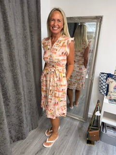 Stella Coral Dessert Midi Dress