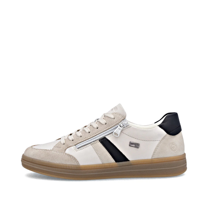 Remonte Beige Combination Zip Up Trainers D2C04-62