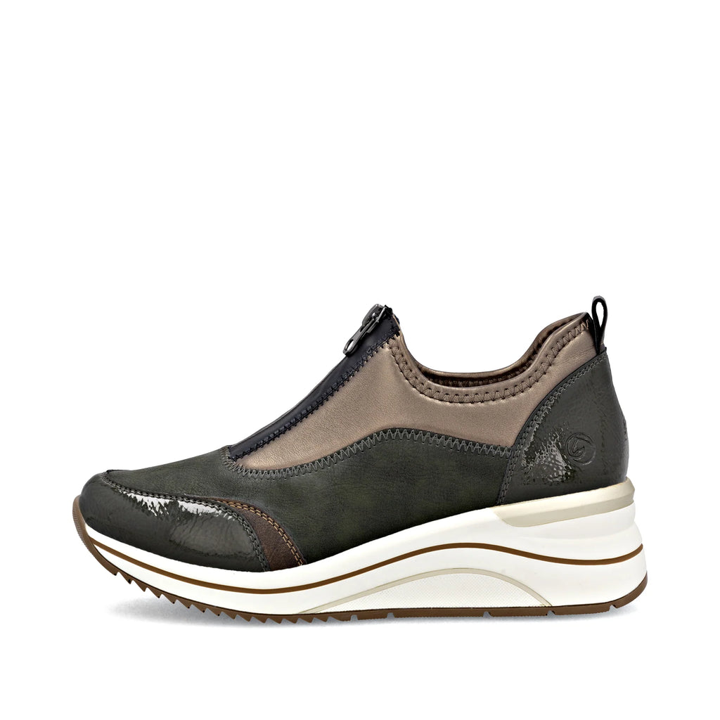 Remonte Green Zip Trainers D0T08-54