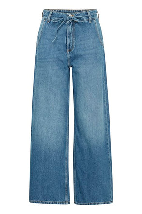 BYoung Kimu Belt Jeans- Mid Blue Denim