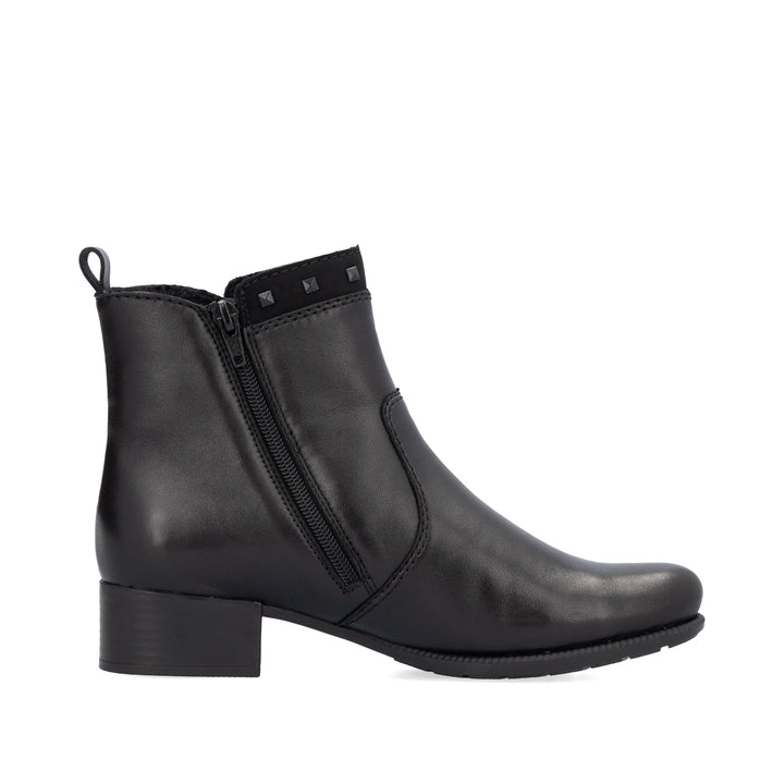 78657-00 Rieker Black Heel Boots