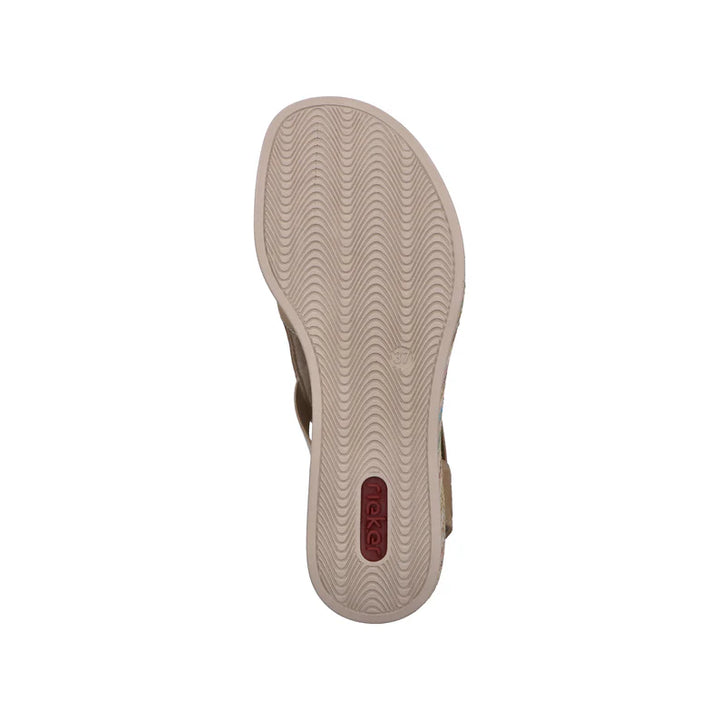 Rieker Wedge Sandal- Tan