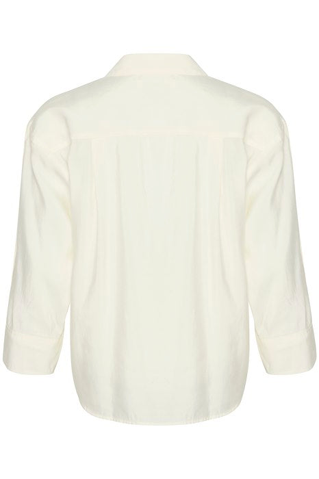 Soaked In Luxury Elia Button Shirt- Whisper White