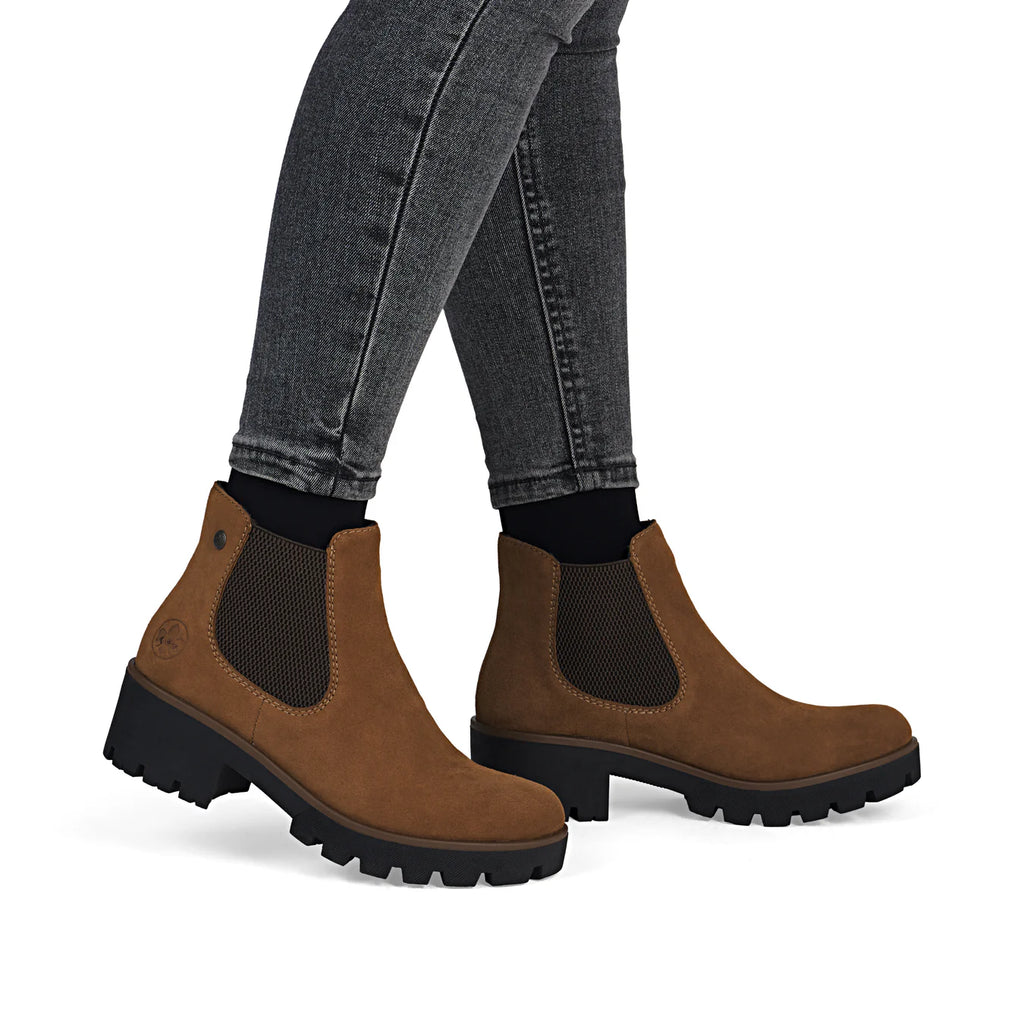 Rieker Brown Elsaticated Boots - 79265-22