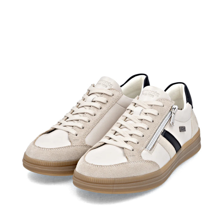 Remonte Beige Combination Zip Up Trainers D2C04-62
