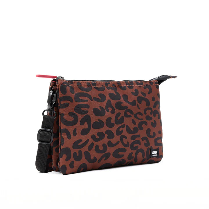 Roka London CarnabyB XL Crossbody Bag- Leopard Stripe