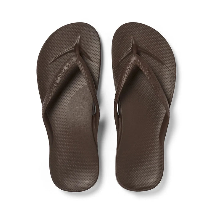 Archie Arch Support Flip Flops- Brown
