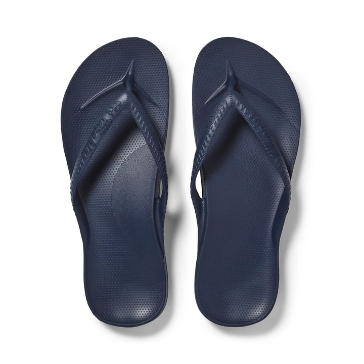 Archies Arch Support Flip Flops- Navy