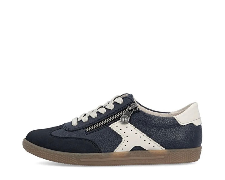 Rieker Zip up Navy Trainer- L9700-14