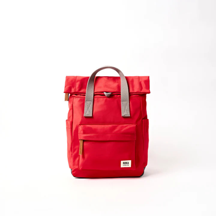 Roka London CanfieldB Medium Backpack- Scarlet