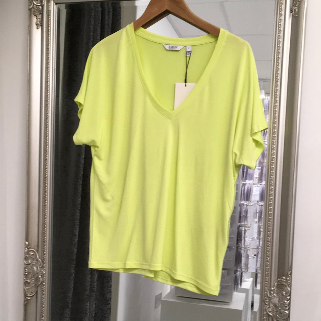 BYoung Perl V Bat Jersey Tshirt- Sunny Lime