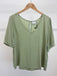 Ichi Marrakech VNeck Top- Tea Green
