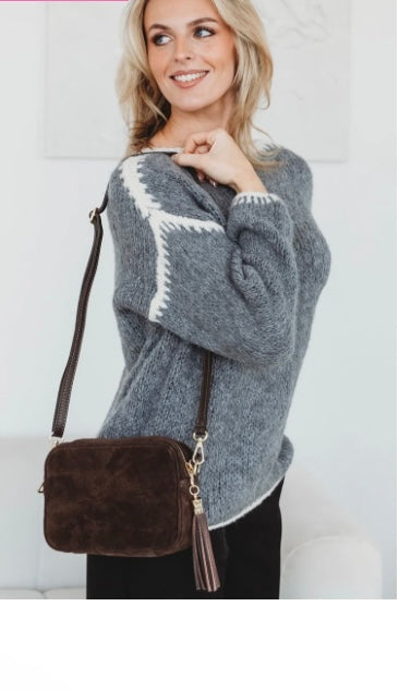 Elie Beaumont Crossbody Suede Bag