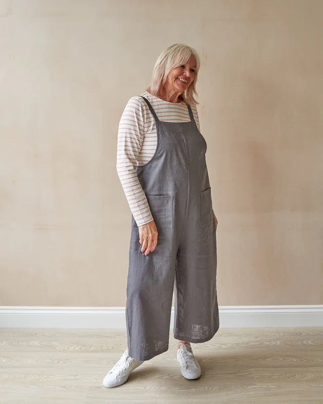 Chalk Grace Jumpsuit- Charcoal