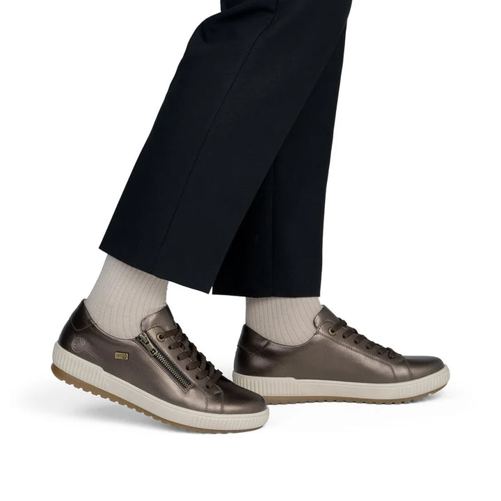 Remonte Zip Up Trainer- Metallic