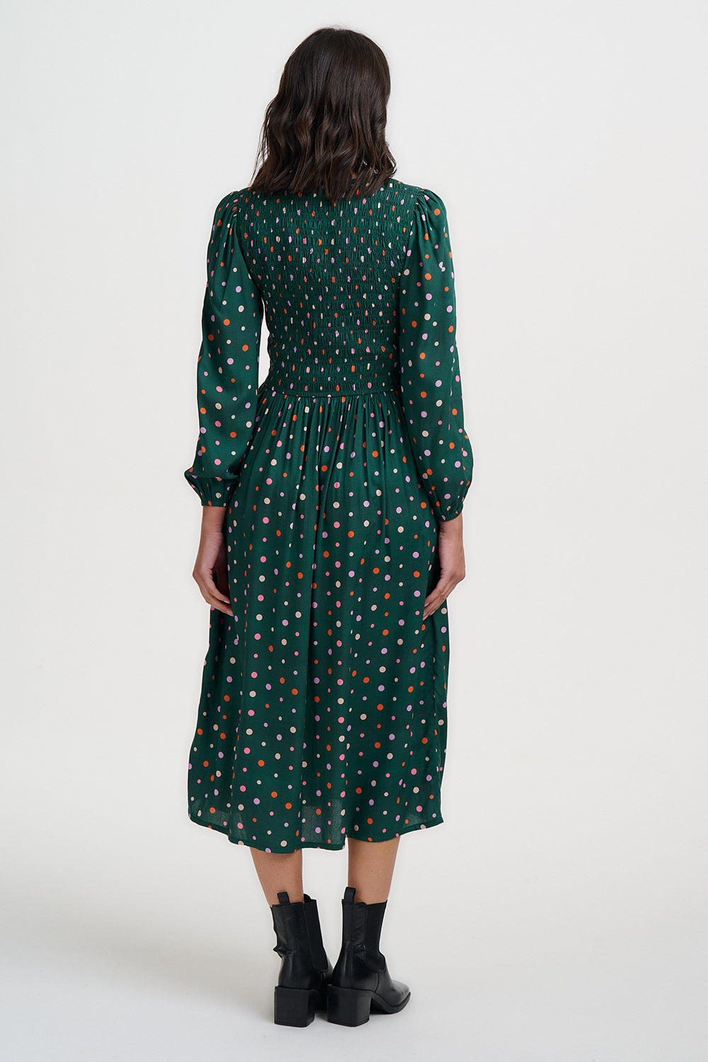 Sugarhill Brighton Kasia Shirred Midi Dress