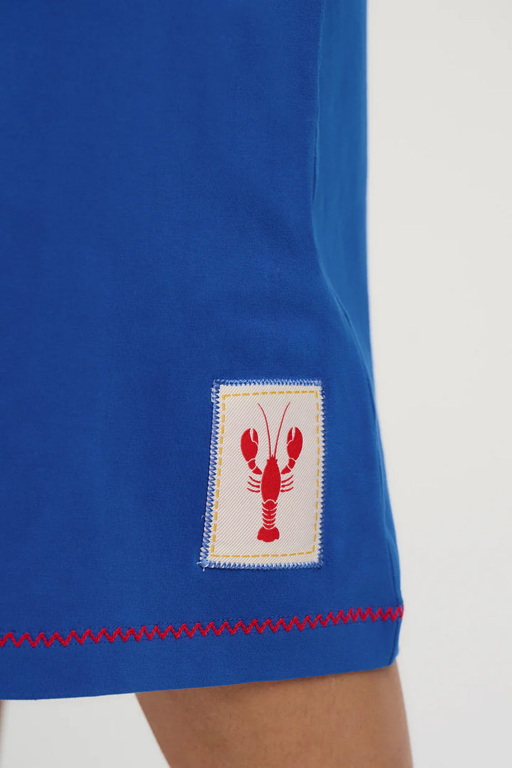 Sugarhill Brighton Ida Jersey Midi Dress- Blue Lobster