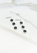 Envy Silver Black Flower Drop Earrings