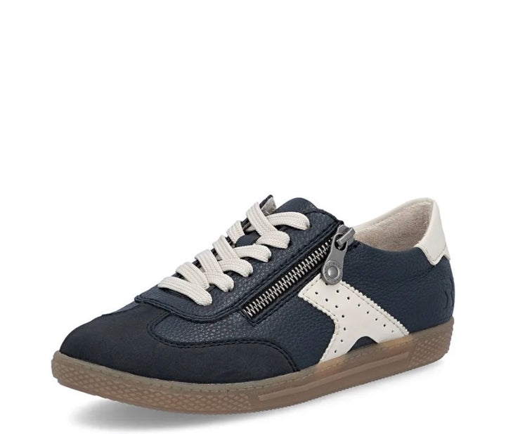 Rieker Zip up Navy Trainer- L9700-14