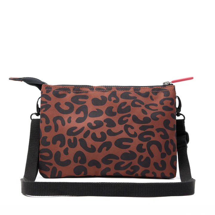 Roka London CarnabyB XL Crossbody Bag- Leopard Stripe