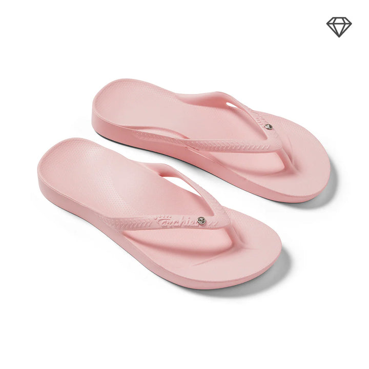 Archies Arch Support Flip Flops- Crystal Pink