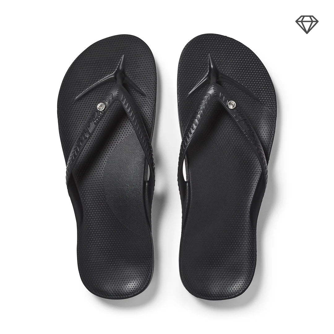 Archies Flip Flops- Crystal Black