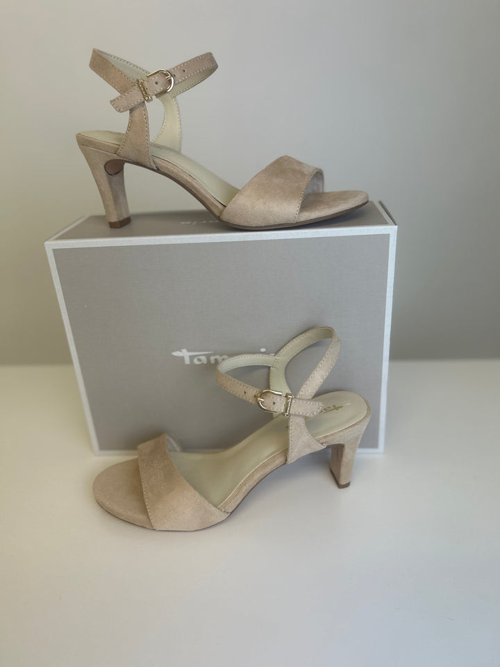 Tamaris Heeled Sandal- Beige
