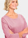 Saint Tropez Mila Round Neck Pullover- Pink Nectar