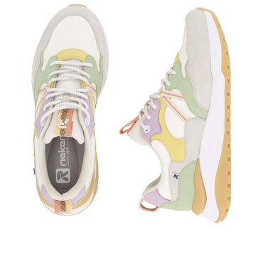 Rieker W2501-81 Ladies Lace up Trainer- Multi