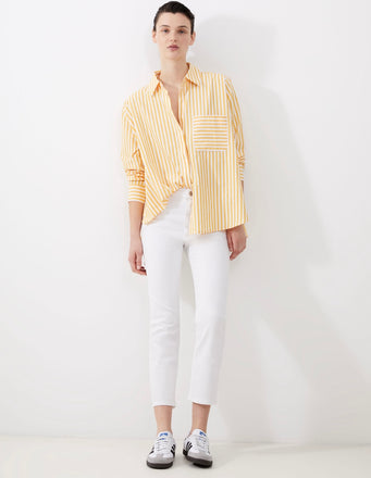 French Connection White Stretch Ankle Jean