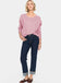 Saint Tropez Mila Round Neck Pullover- Pink Nectar