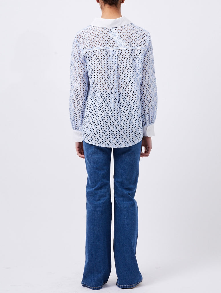 French Connection Galina Embroidered Cotton Shirt