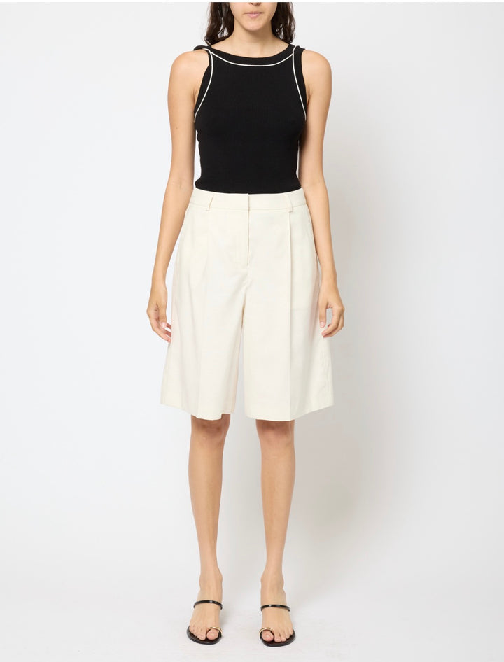 French Connection Raquel Bermuda Shorts- Cream