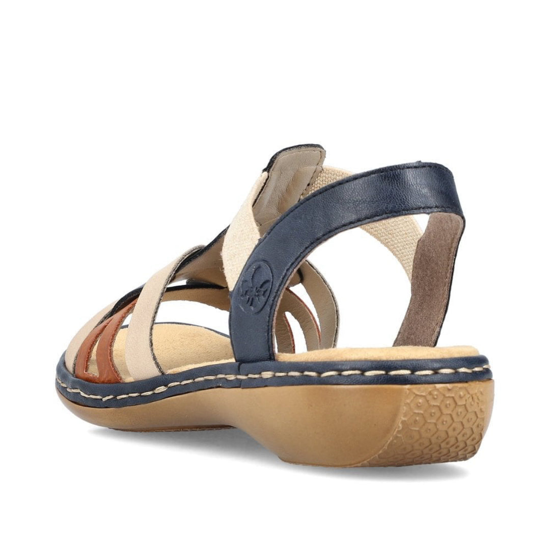 Rieker Elasticated Strappy Sandals - Multi