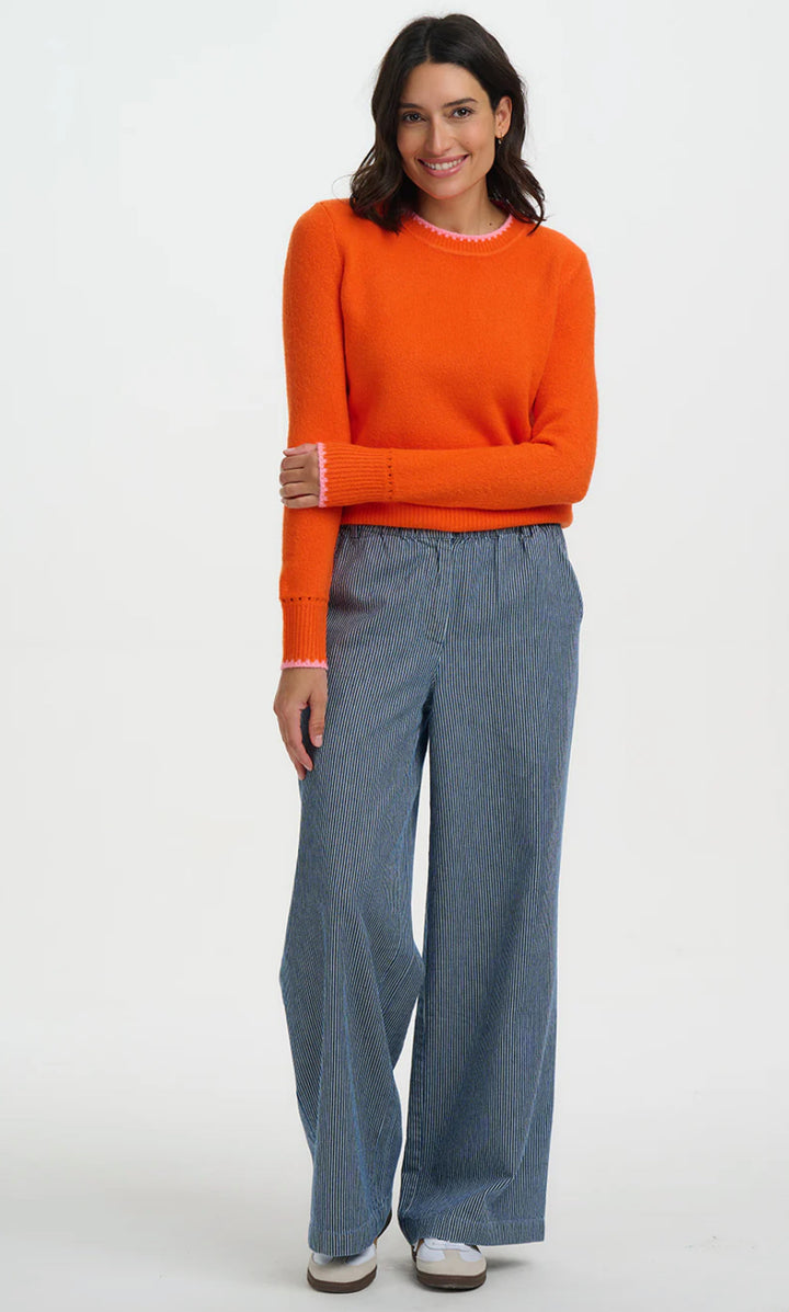 Sugarhill Brighton Helena Jumper - Orange, Pink Tipping