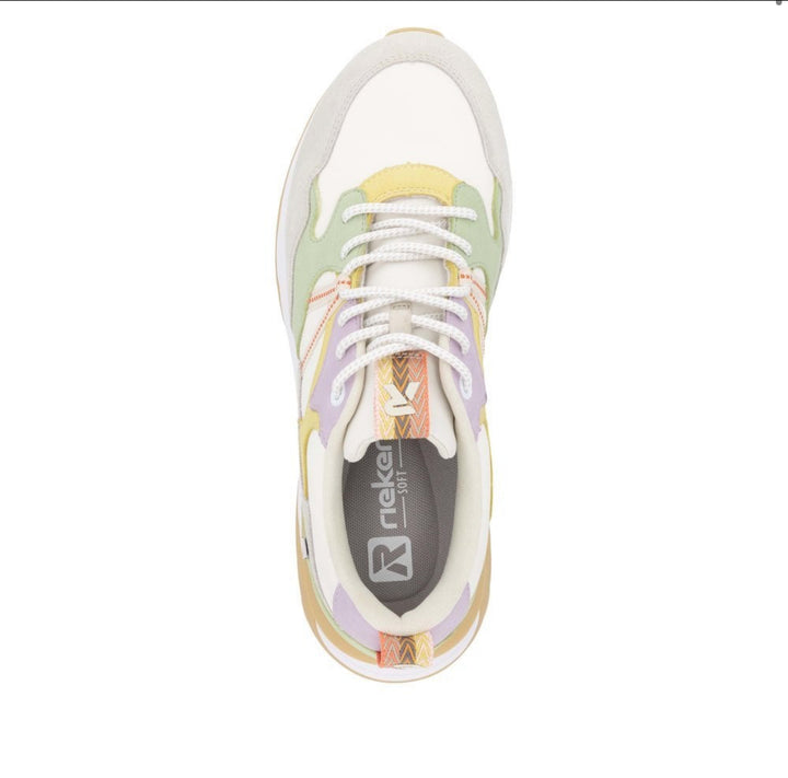 Rieker W2501-81 Ladies Lace up Trainer- Multi
