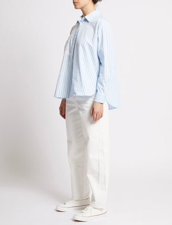 French Connection Cambria Cotton Embroidered Shirt