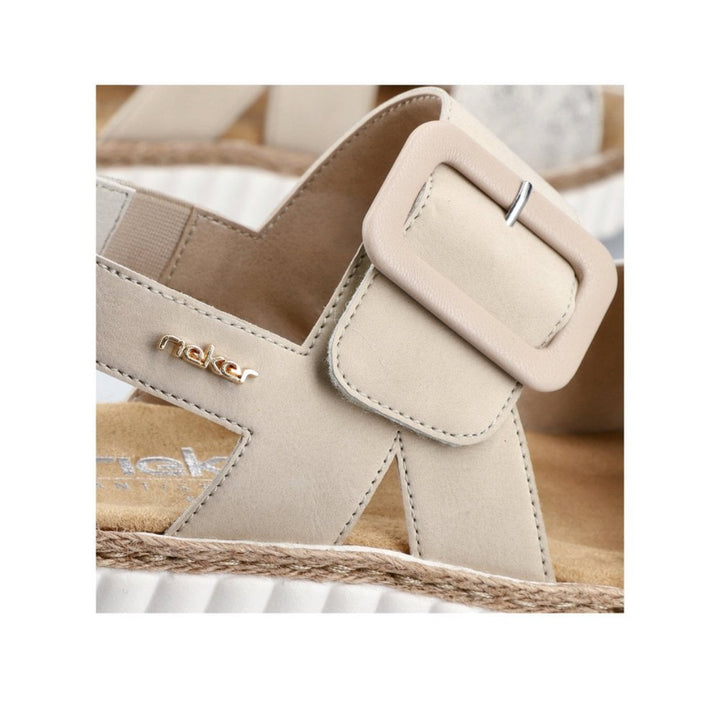 Rieker 69260-60 ladies Hook & Loop sandal- beige