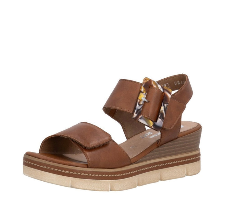 Remonte Women's Wedge Sandal - Brown | D2L53-24