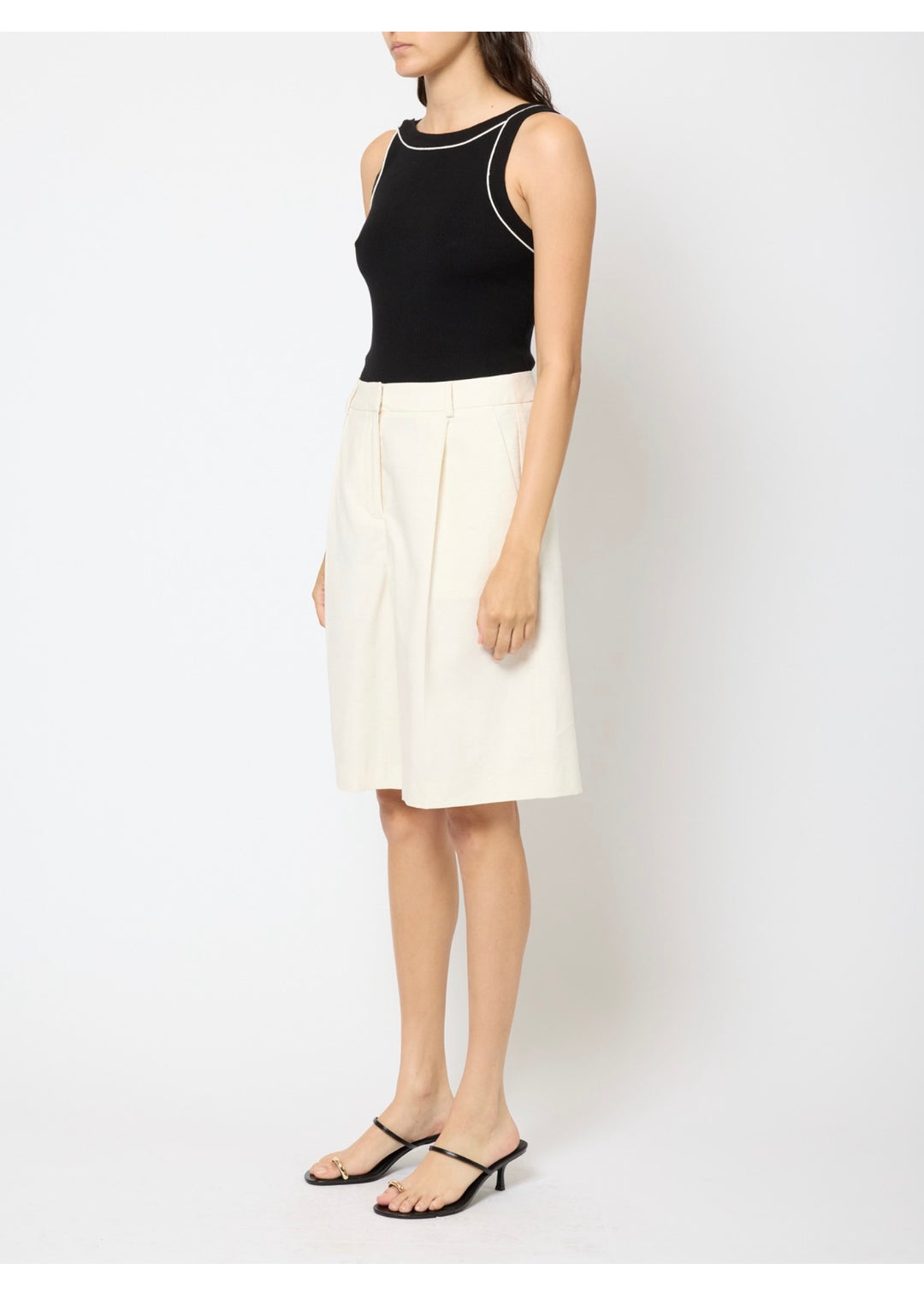 French Connection Raquel Bermuda Shorts- Cream