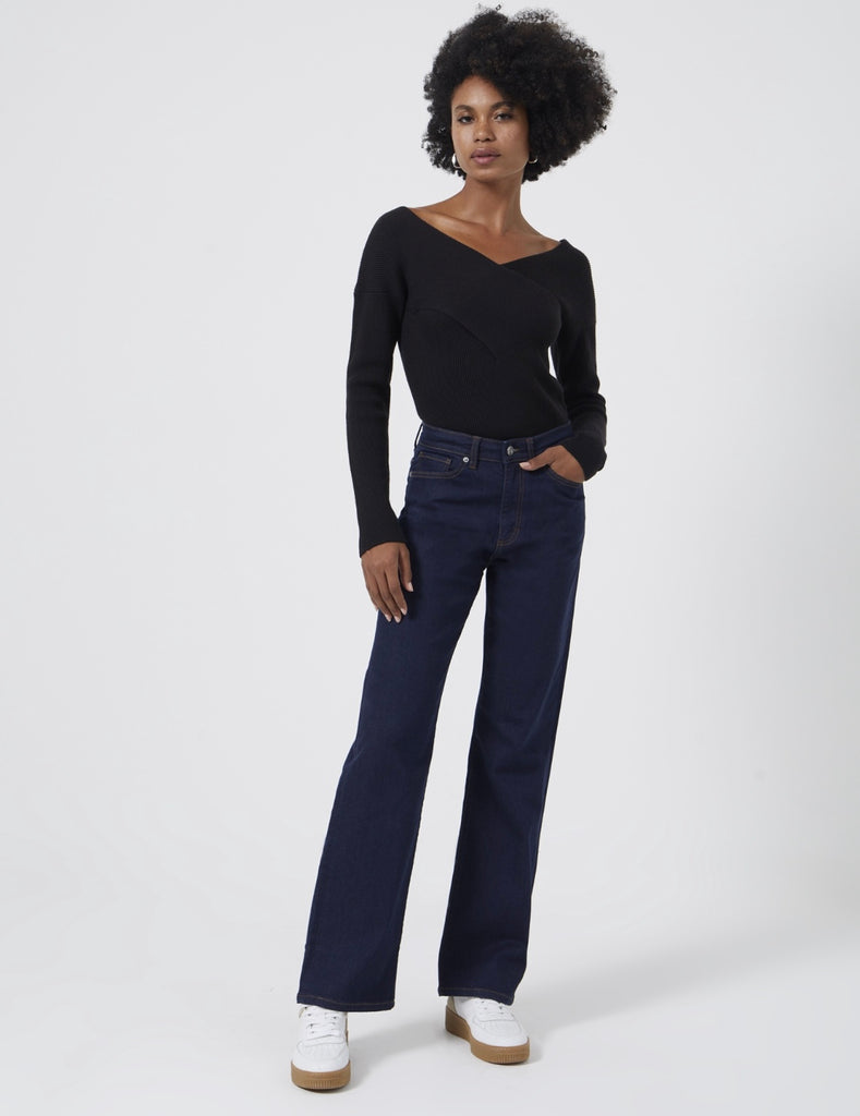 French Connection Stretch Wide Flare Denim