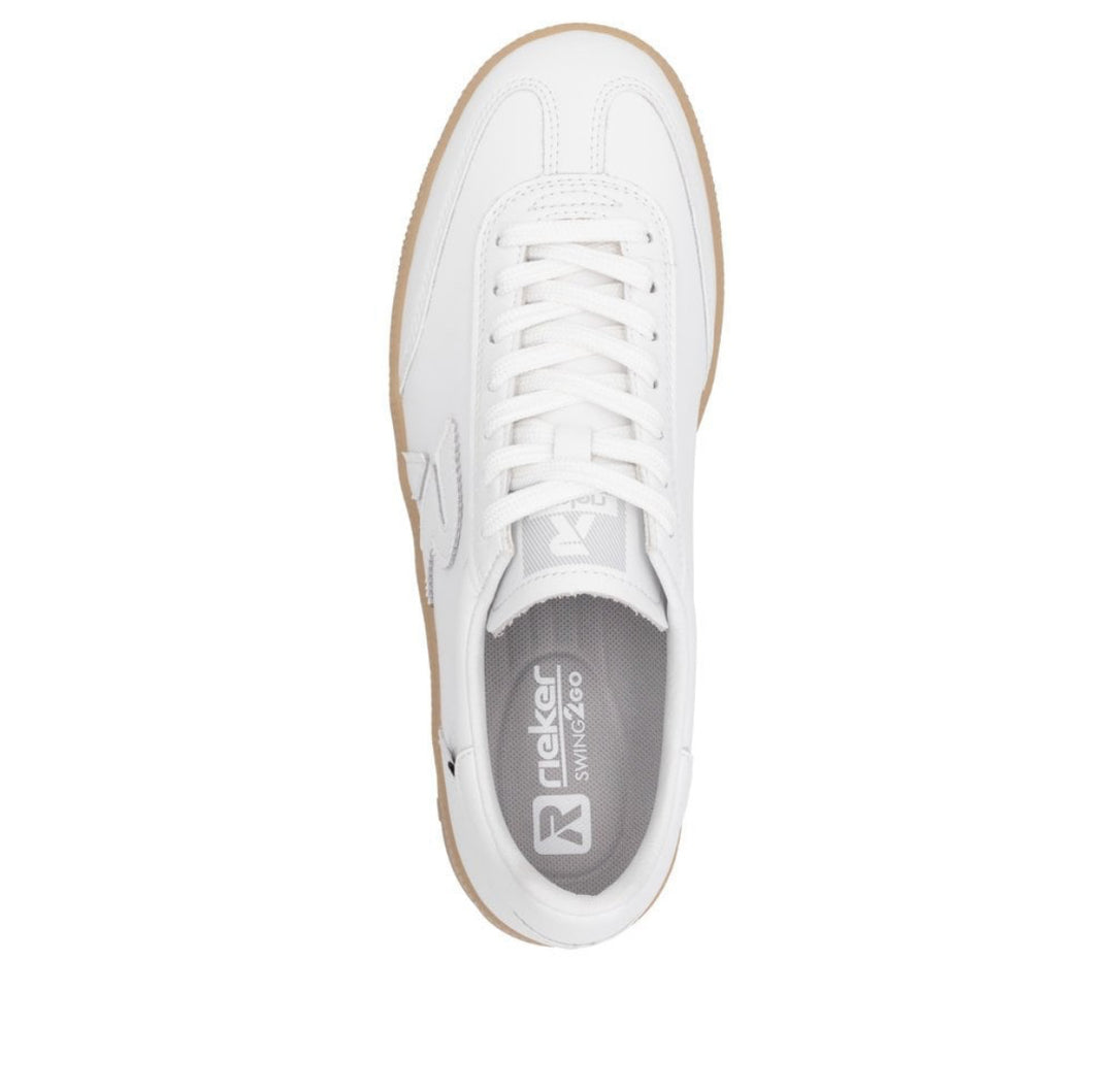Rieker W2200-80 Ladies Lace up Pump- White