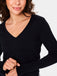 Saint Tropez Mila Long Sleeved V neck Pullover- Night Sky