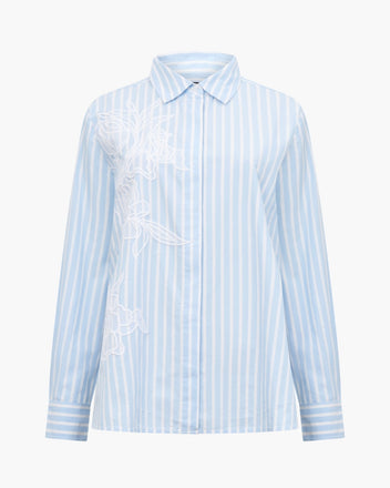 French Connection Cambria Cotton Embroidered Shirt