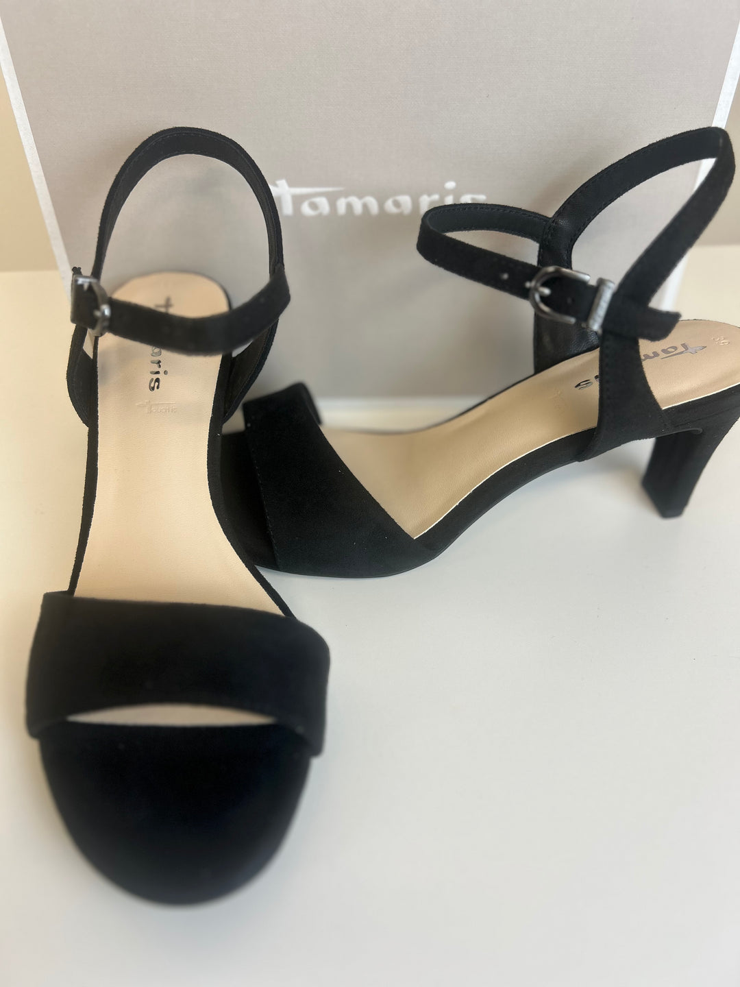 Tamaris Heeled Sandal- Black