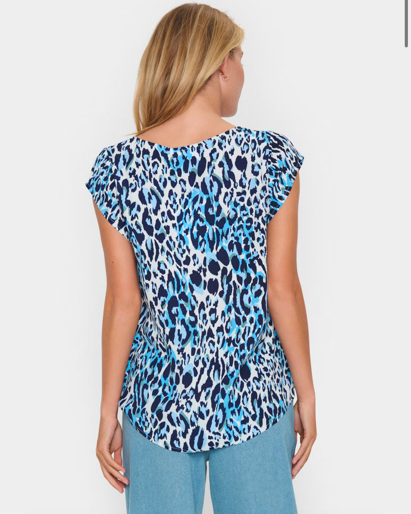 Saint Tropez BlancaSZ Blouse - Baby's Breath Blue Animal